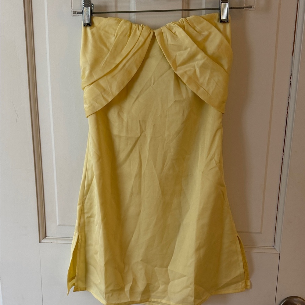 Princess Polly Strapless Yellow Sweetheart Dress